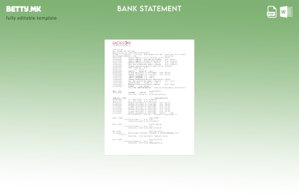 Модерен стил на САД Џексон Шаблон за збор страници за изводи од национална банка